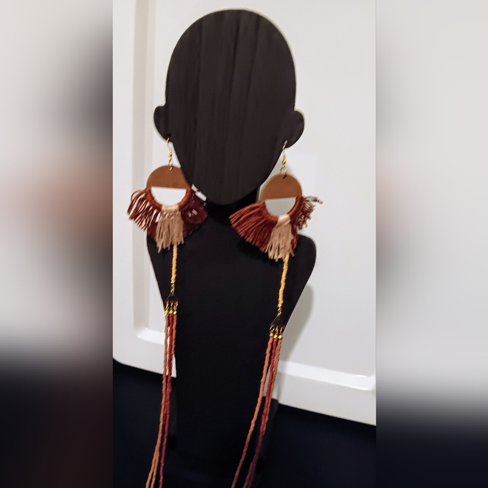 Tassel Bead Necklace Set by Skye's Creations